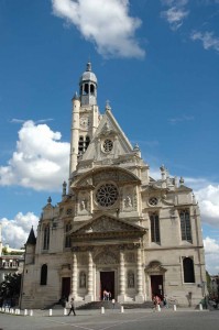La façade de l'église Saint-Etienne-du-Mont