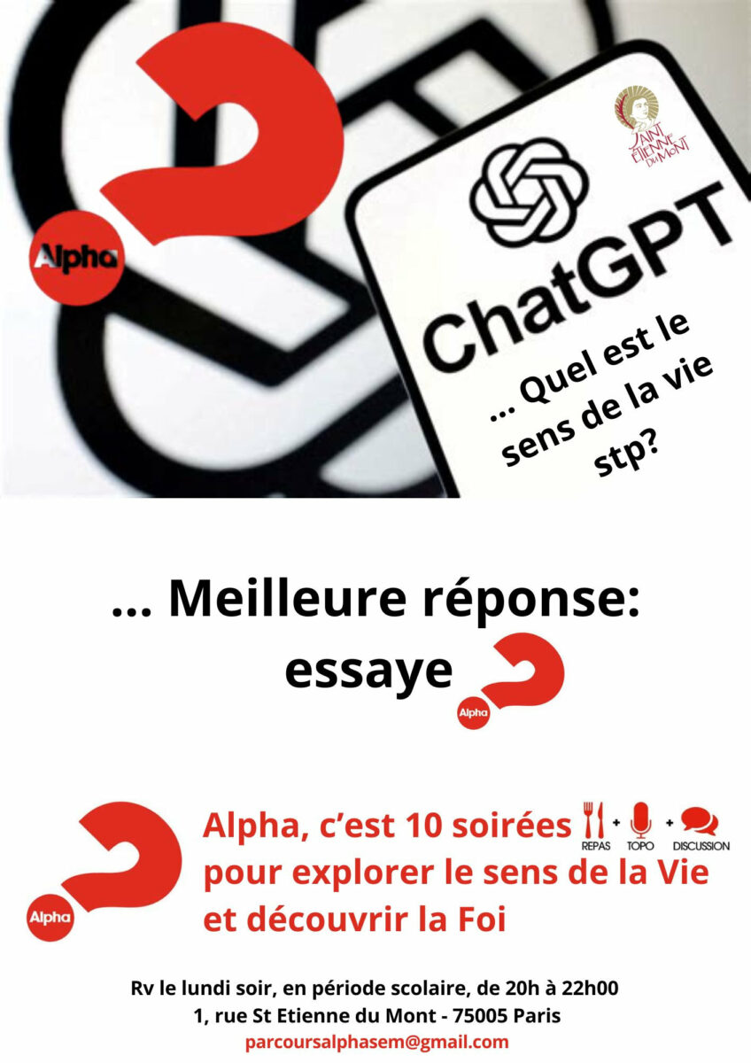 Alpha Dis-moi, quel est le sens de la vie Alpha Dis-moi, quel est le sens de la vie