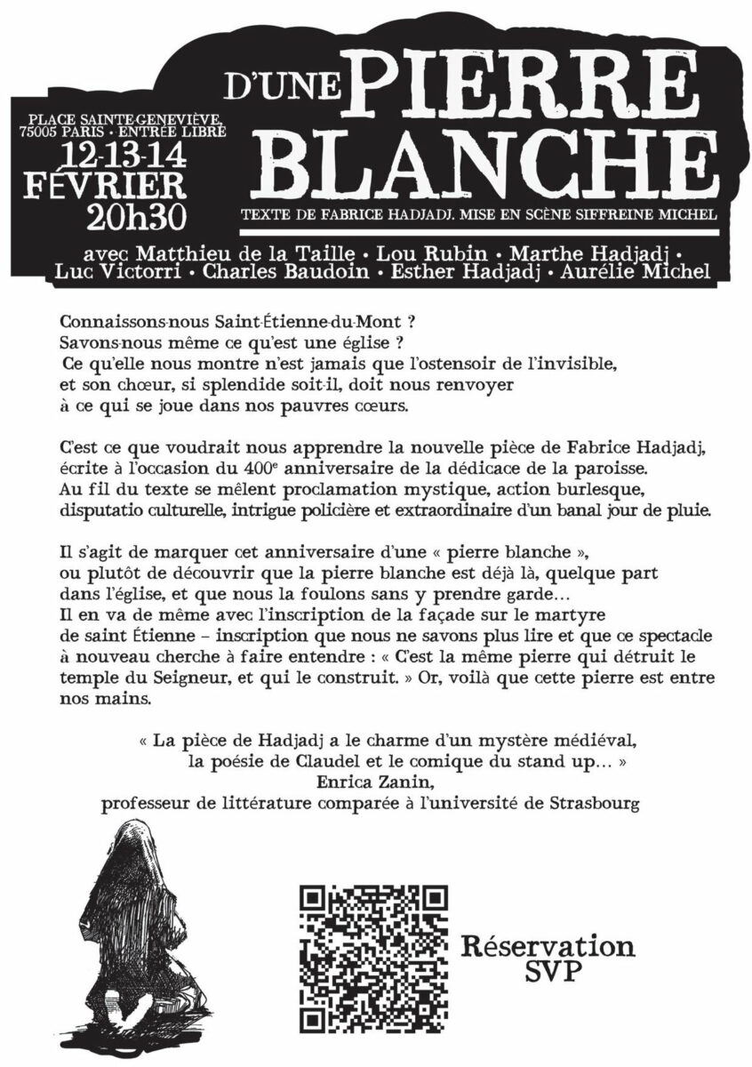 Spectacle D'une pierre blanche description