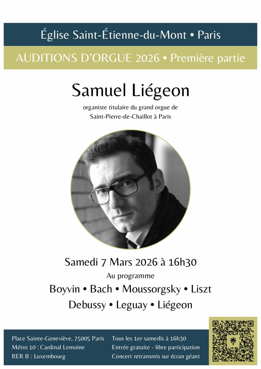 Audition d'orgue 07 mars 2026