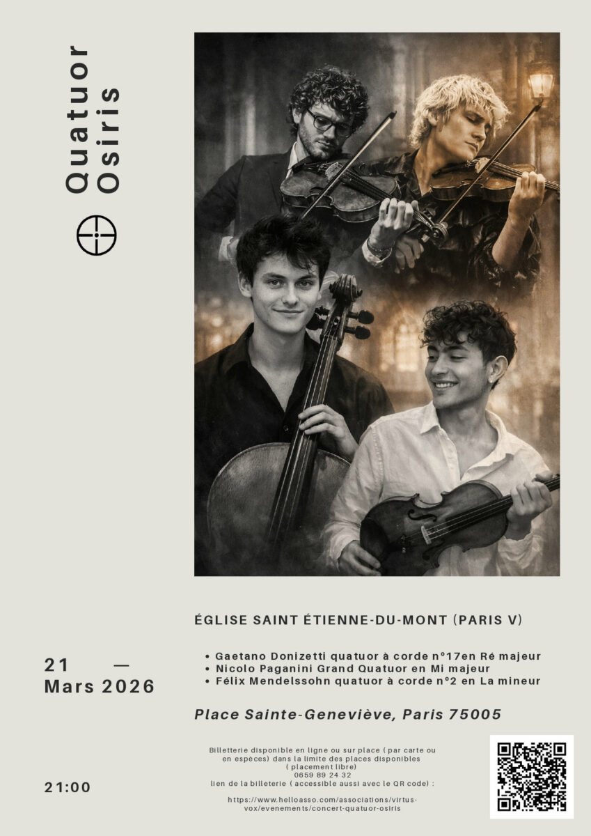 Concert Quatuor Osiris 21032026