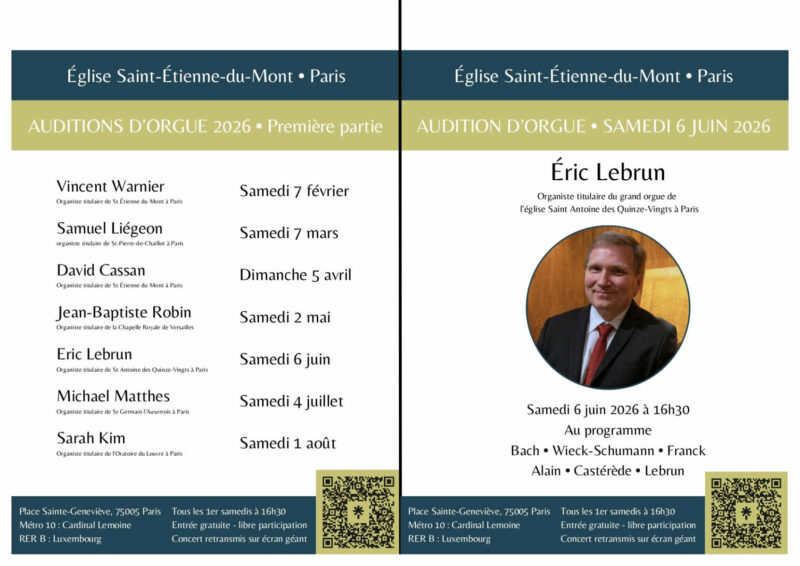 Concert 6 juin 2026 Livret Eric Lebrun recto