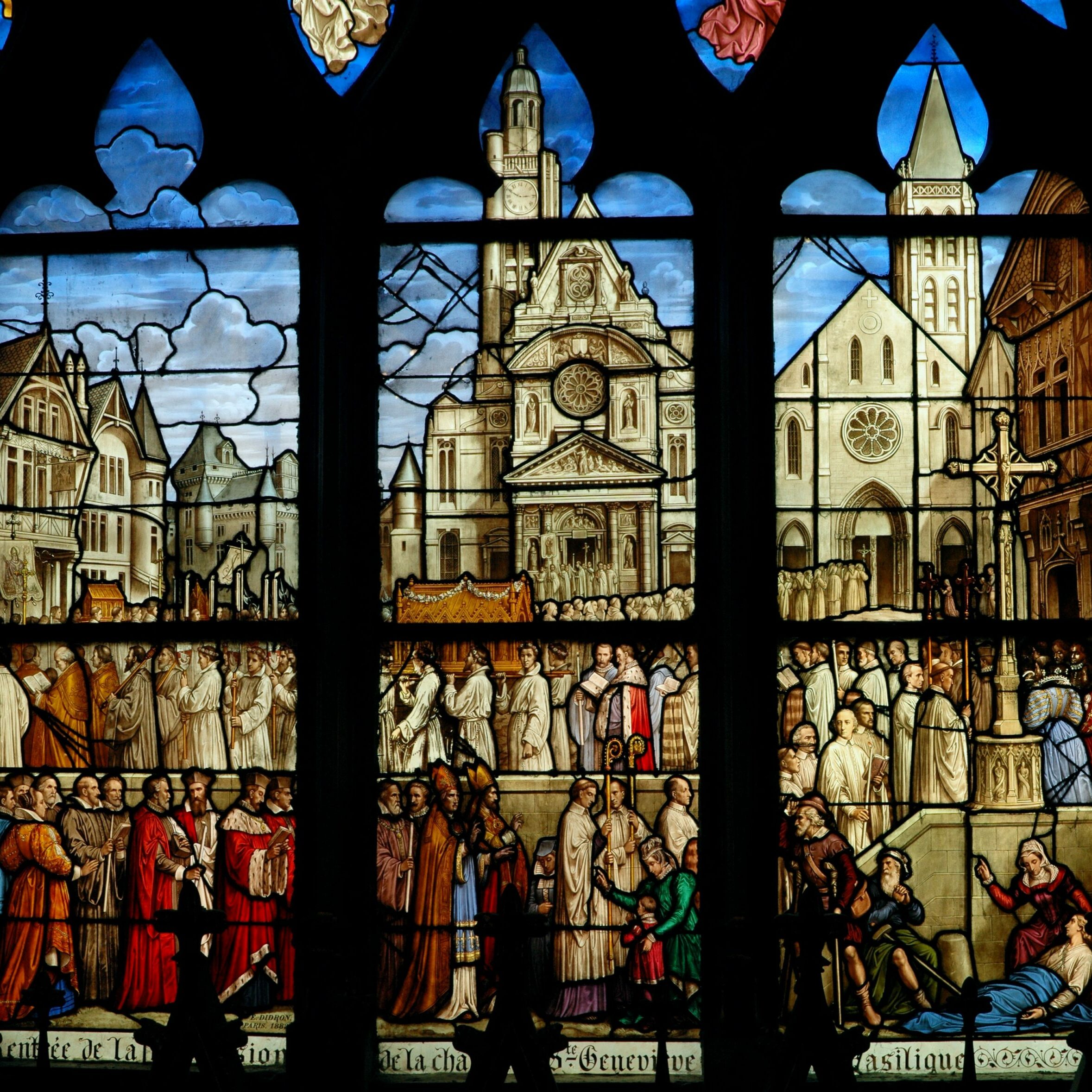 procession_ste_genevieve Vitrail de Sainte Geneviève